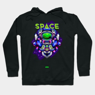 Space Time  Robot Astronaut Hoodie